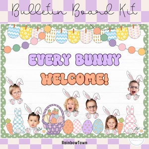 Easter Bulletin Board Spring Bulletin Board Groovy Classroom Decor Printable
