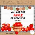 Fall Bulletin Board Kit Apple Theme Christian Classroom Decor Printable & Editable product logo