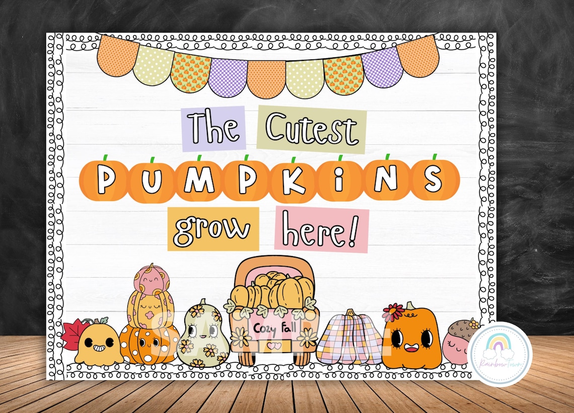 Fall Bulletin Board Kit Welcome to Our Patch Groovy Pumpkin Classroom ...