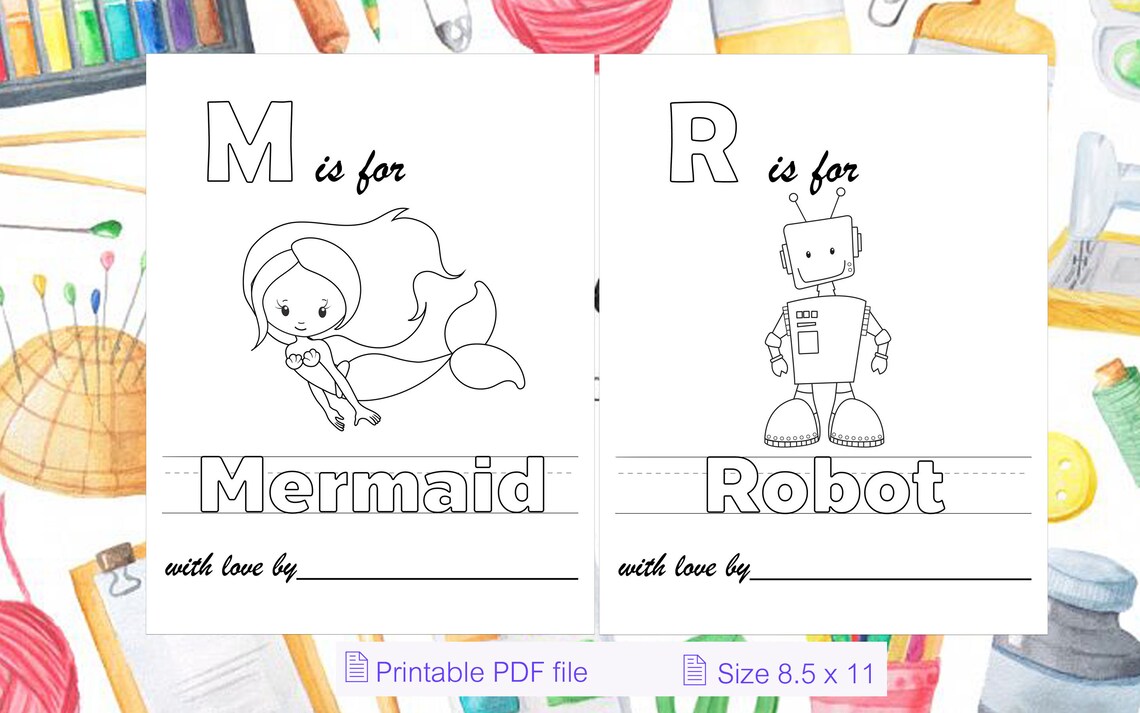 Baby First ABC Book Baby Shower Coloring Pages Baby First - Etsy