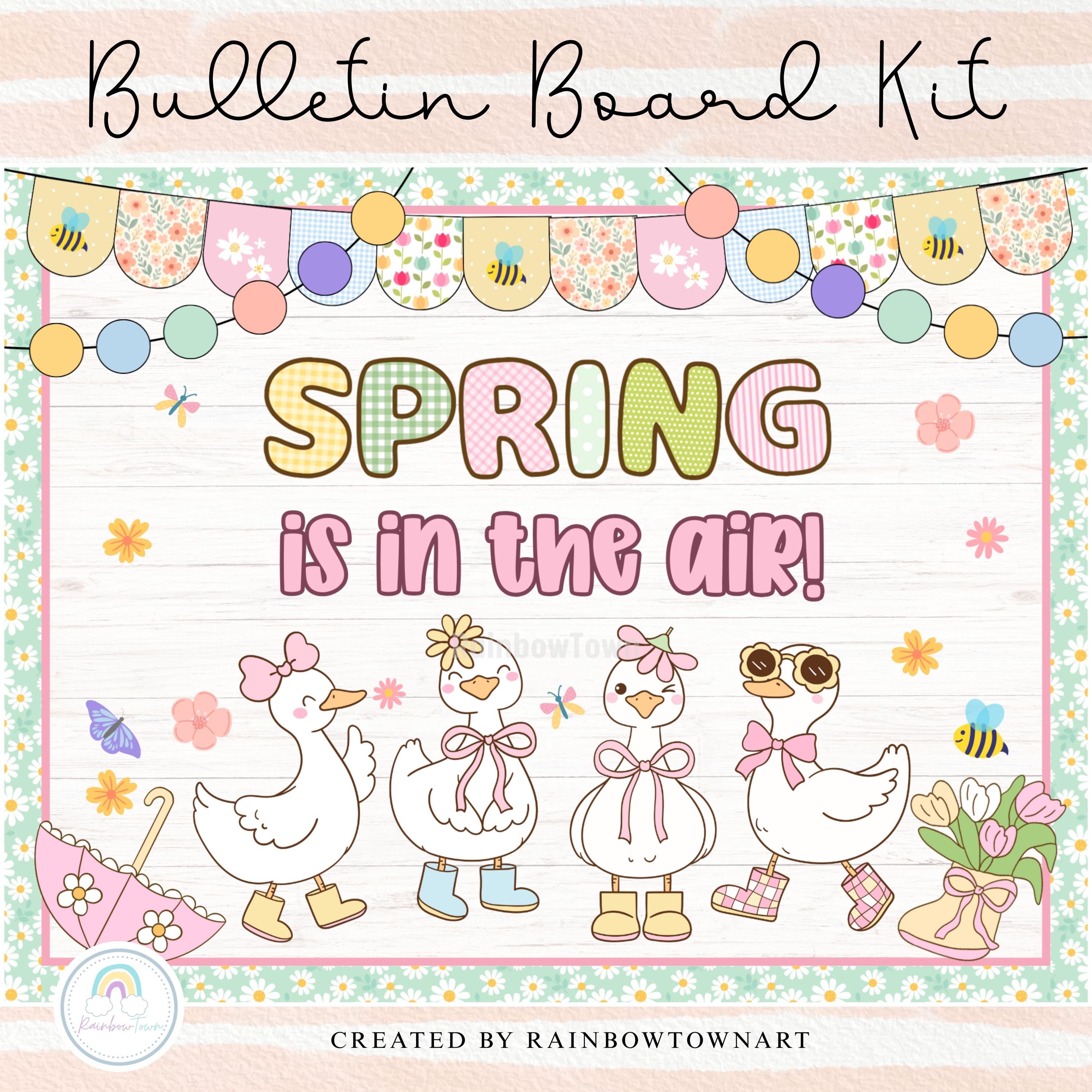Spring Bulletin Board Kit Silly Goose Classroom Decor Printable ...