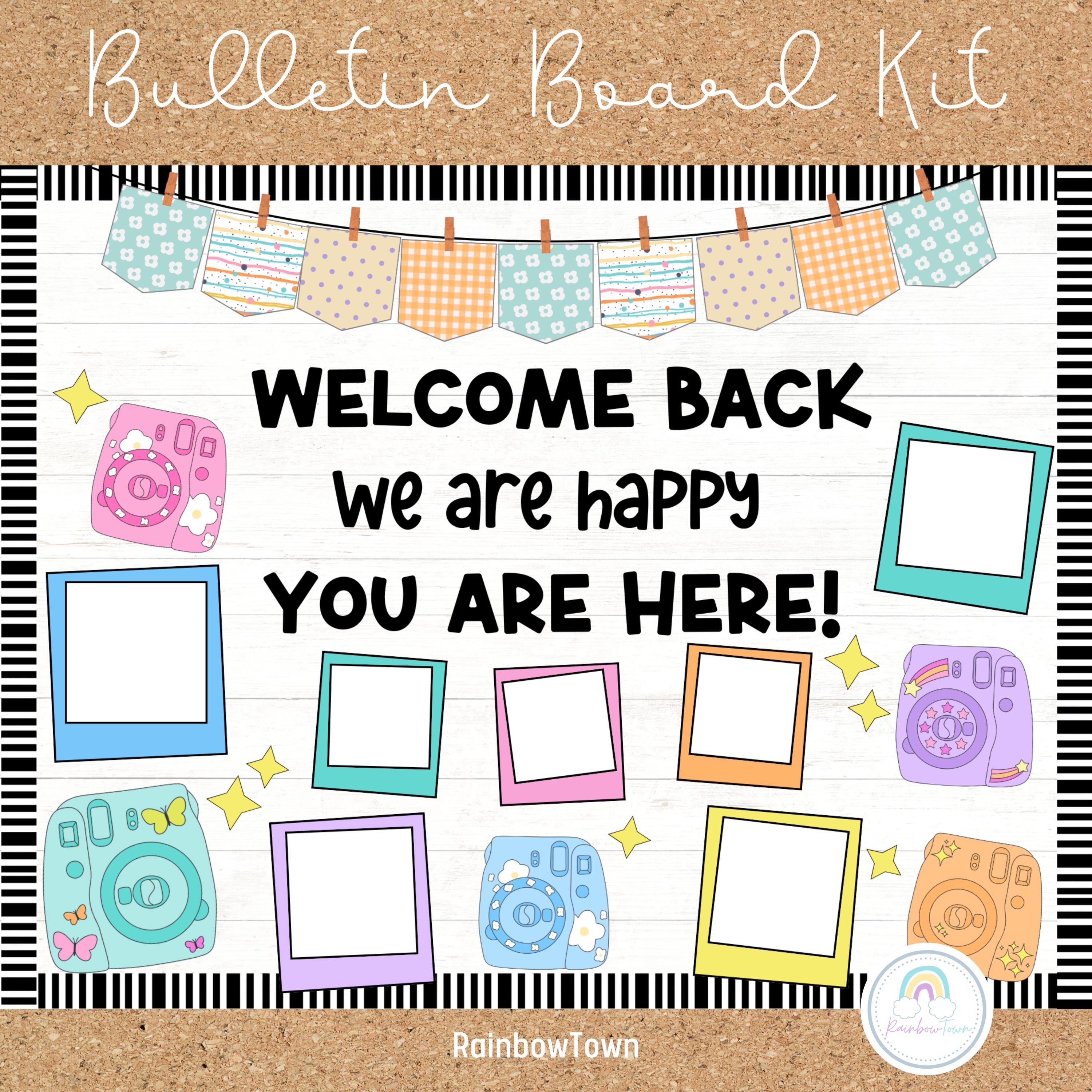 Buy Back to School Polaroid Bulletin Board Kit Welcome Back Classroom Decor  Printable Online in India - Etsy, image size:3000x3000