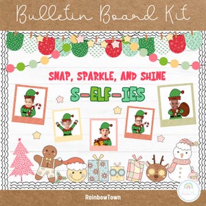 Christmas Bulletin Board Kit December Bulletin Board Holiday Classroom Decoration