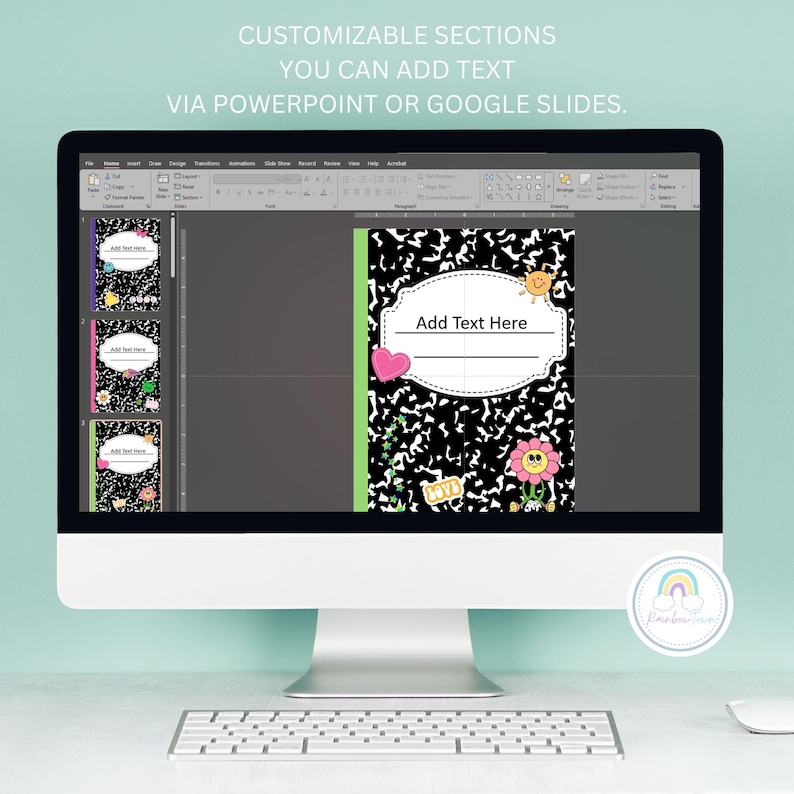 Binder Covers and Spines Editable Composition Notebook Classroom ...