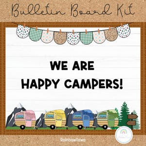 Happy Campers Back To School Bulletin Board Classroom Door Decor Camping Theme