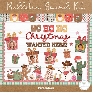 Christmas Bulletin Board December Bulletin Board Holiday Classroom Decor Board Kit