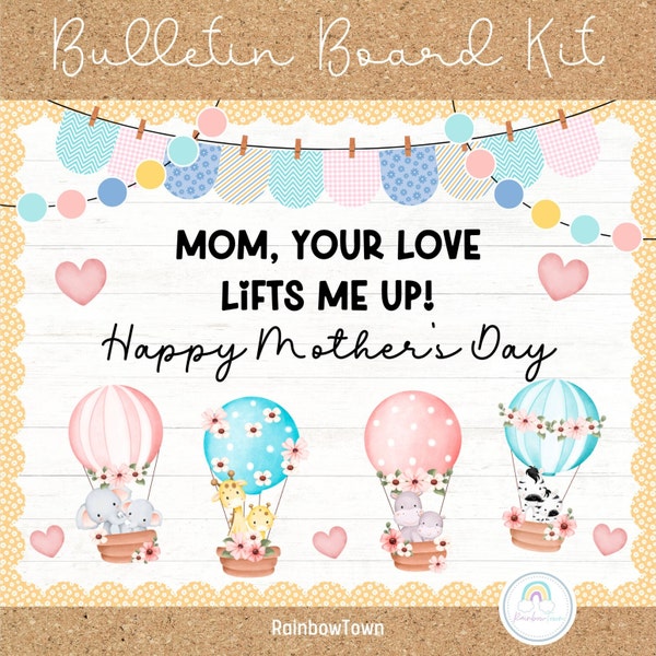 Mother's Day Bulletin Board Kit May Bulletin Board Classroom Decor