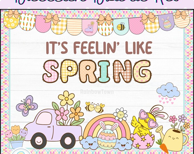 Spring Bulletin Board Kit Pastel March - April Classroom Decor ...