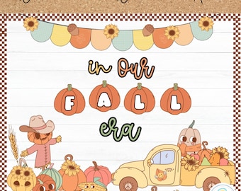 Groovy Fall Bulletin Board Kit | Pumpkin Patch Classroom Decor Printable