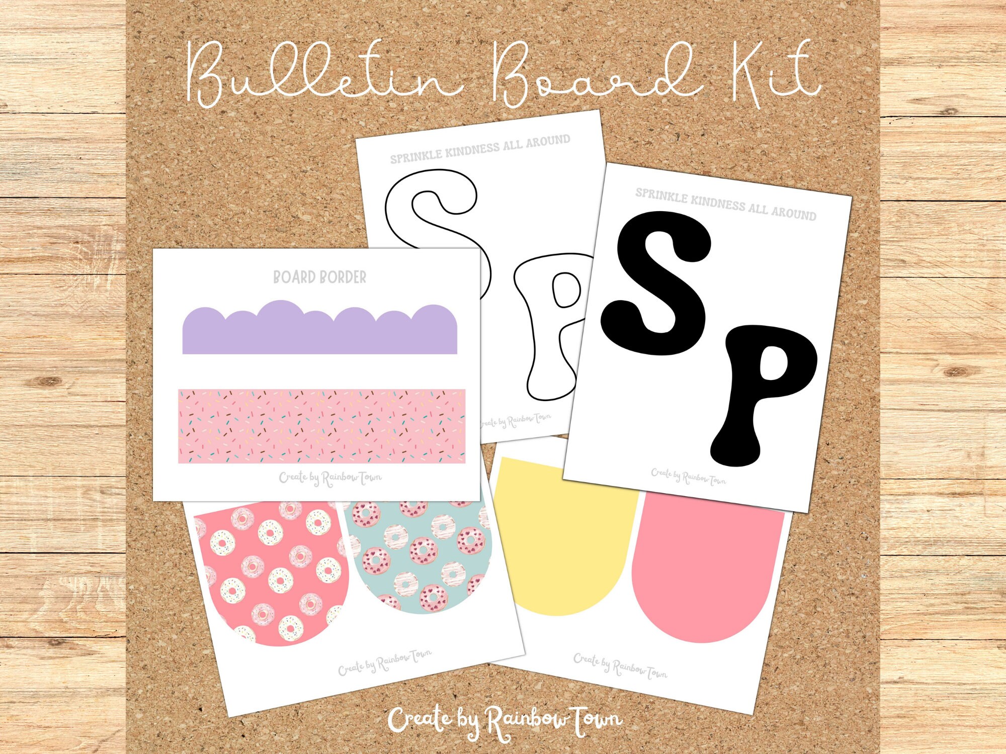 Donut Sprinkle Kindness Bulletin Board Kit Classroom Door Decor - Etsy