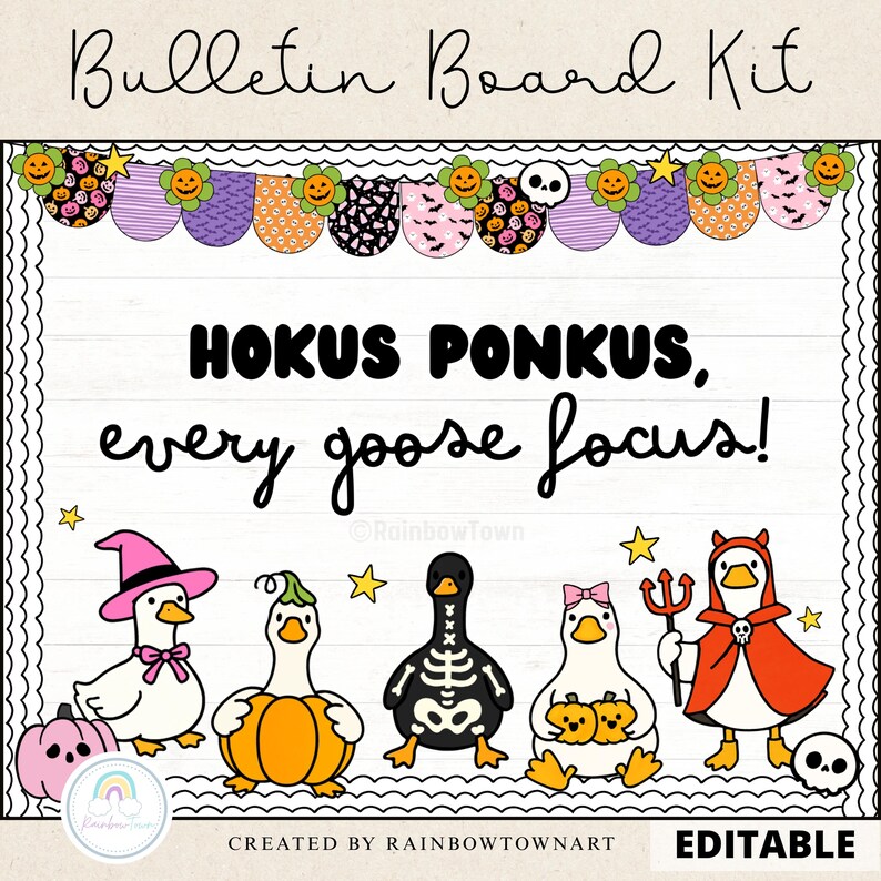 Silly Goose Halloween Bulletin Board Kit - October Classroom Decor ...
