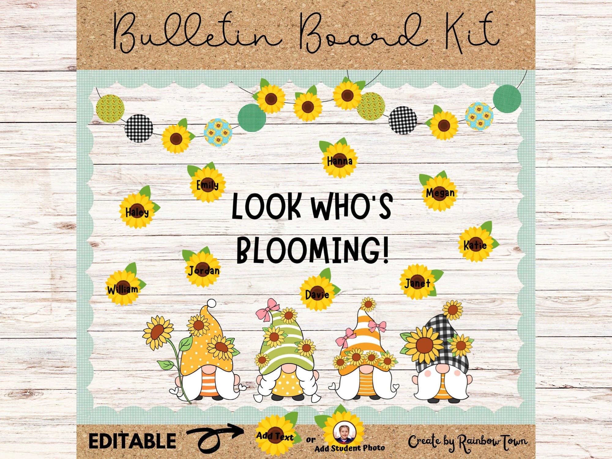 Look Who's Blooming Bulletin Board Back to School Etsy