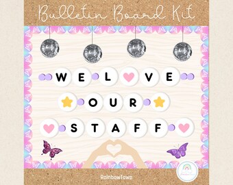 Teacher Appreciation Bulletin Board Staff Appreciation Bulletin Board Kit Teacher Appreciation Week Ideas Pastel Classroom Decor