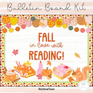 Bulletinboardkit herfstlezen herfstbibliotheek klasdecor afdrukbaar