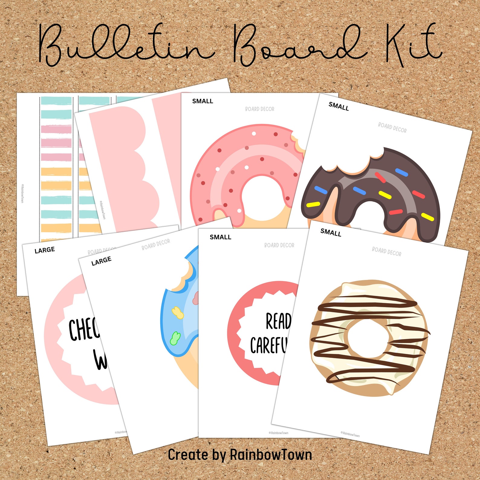 Testing Motivation Bulletin Board Kit Donuts Classroom Decor Printable ...