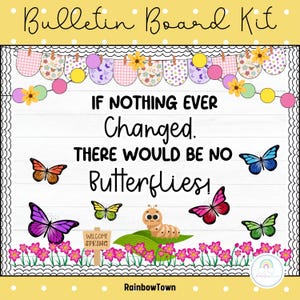 Spring Bulletin Board Butterflies Theme Christian Classroom Decor Printable