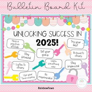 Neues Jahr Bulletin Board Erfolgstipps für das neue Jahr Januar Klassenzimmer Dekor Printable