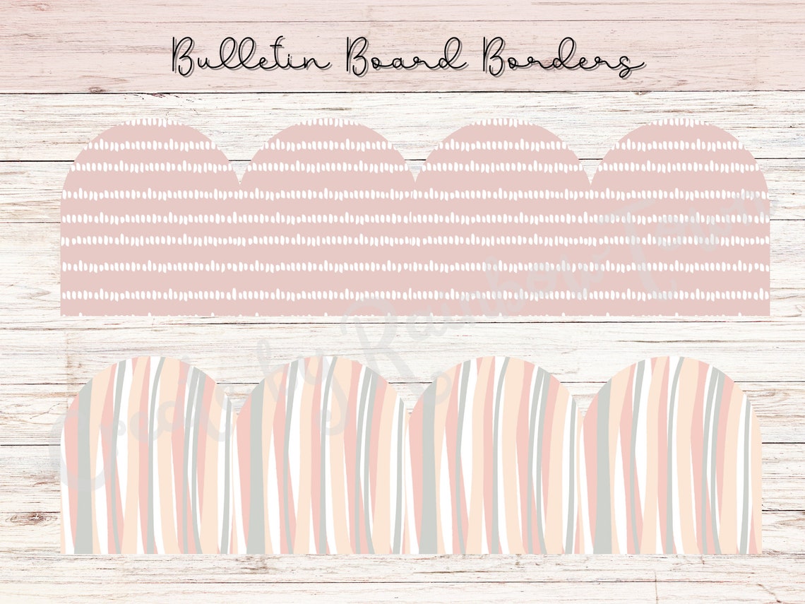 Modern BOHO Bulletin Board Borders Kit Classroom Decor Etsy Canada