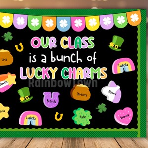 St. Patrick's Day Bulletin Board Kit Lucky Charms Classroom Decor ...