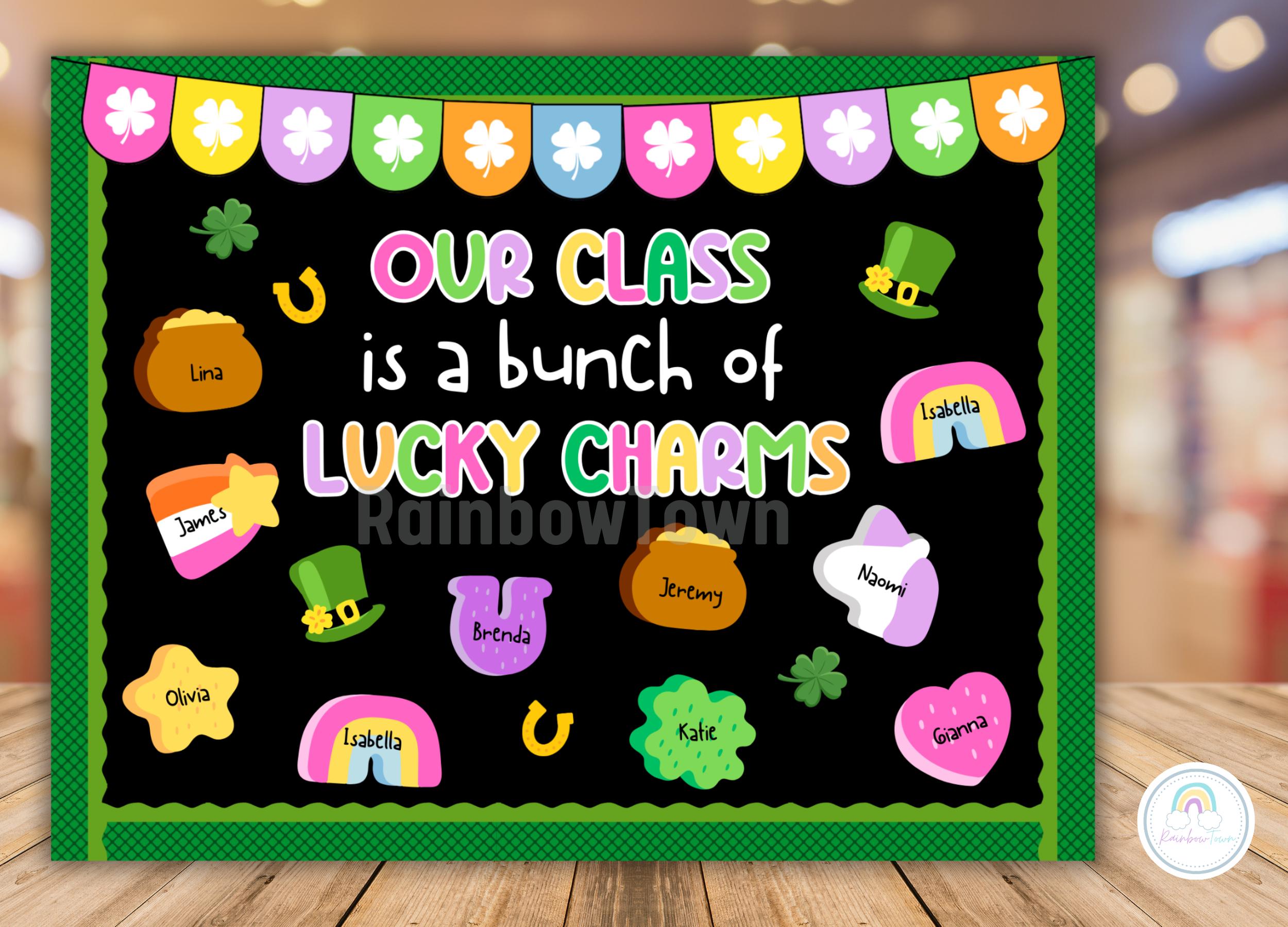 St. Patrick's Day Bulletin Board Kit Lucky Charms Classroom Decor ...