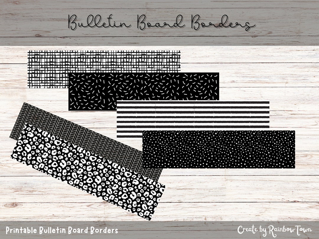 Black and White Bulletin Board Borders Kit Classroom Decor Etsy Canada Black and White Bulletin Board Borders Kit Classroom Decor Etsy Canada