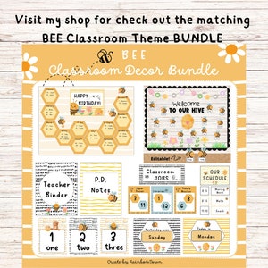 BEE Birthday Bulletin Board: Editable Classroom Decor (printable) - Etsy