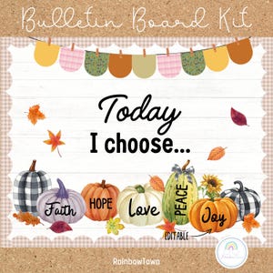 Fall Bulletin Board Thanksgiving Christian Pumpkins Classroom Decor ...