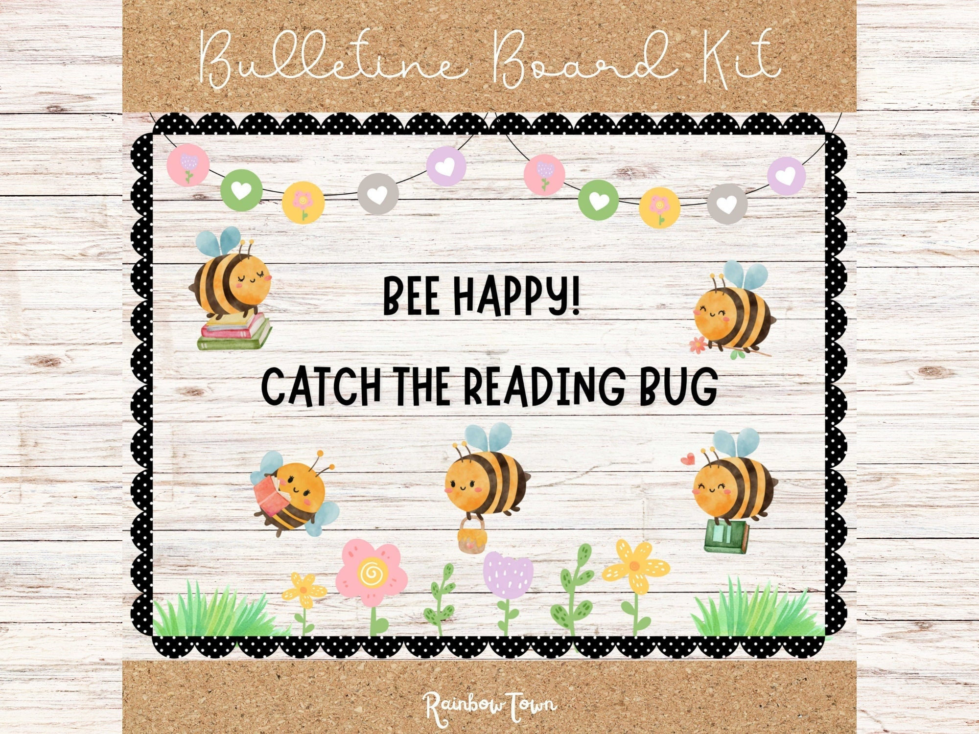 Bee Classroom Decor Bundle Editable Door Display and Birthday Bee Spring  Theme