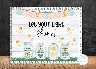 Kit Decoração Cristã 'Seja Uma Luz' - Bordas, Borboletas E Arco-Íris Para Escola Dominical