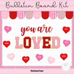 Valentine&#39;s Day Bulletin Board Kit: Sweet Heart Candy Decor (Printable PDF)