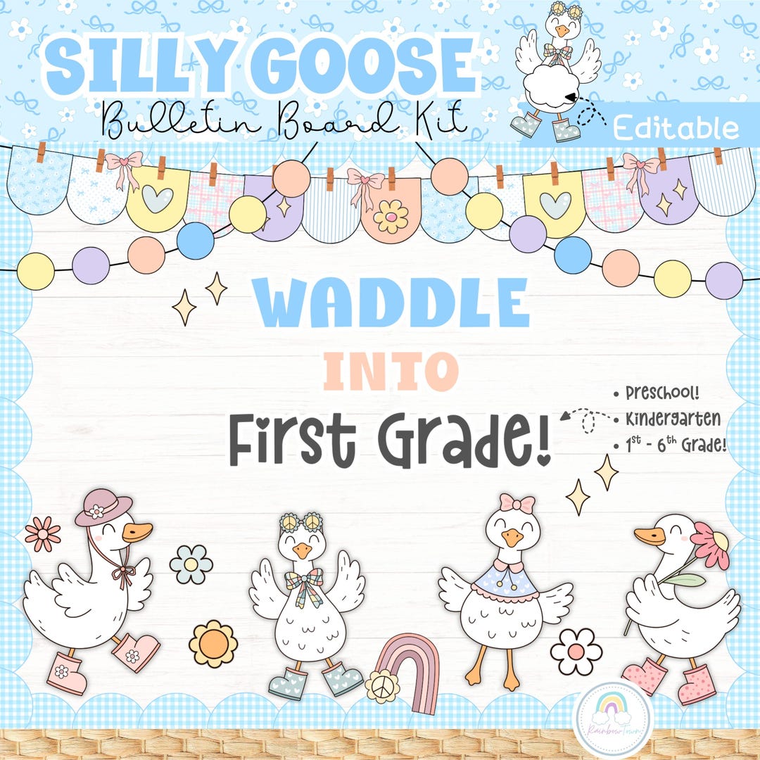 Silly Goose Bulletin Board Kit: Back to School Classroom Decor (PDF ...