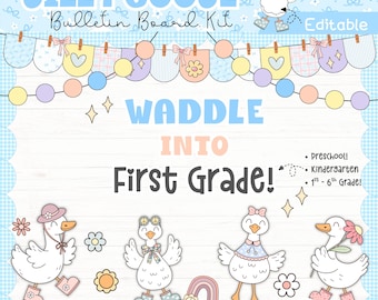 Dumme Gans Bulletin Board Kit: Zurück zur Schule Klassenzimmer Dekoration (PDF-, JPG-, PPT-Dateien)