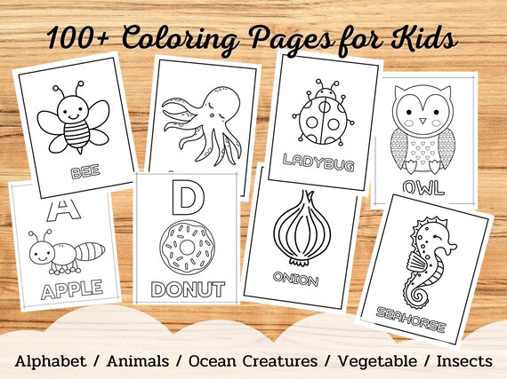 MEGA PACK Kids Coloring Pages Printable for Preschool - Etsy