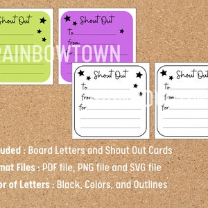 Shout Outs Bulletin Board Kit Staff Appreciation Shout Out Card ...