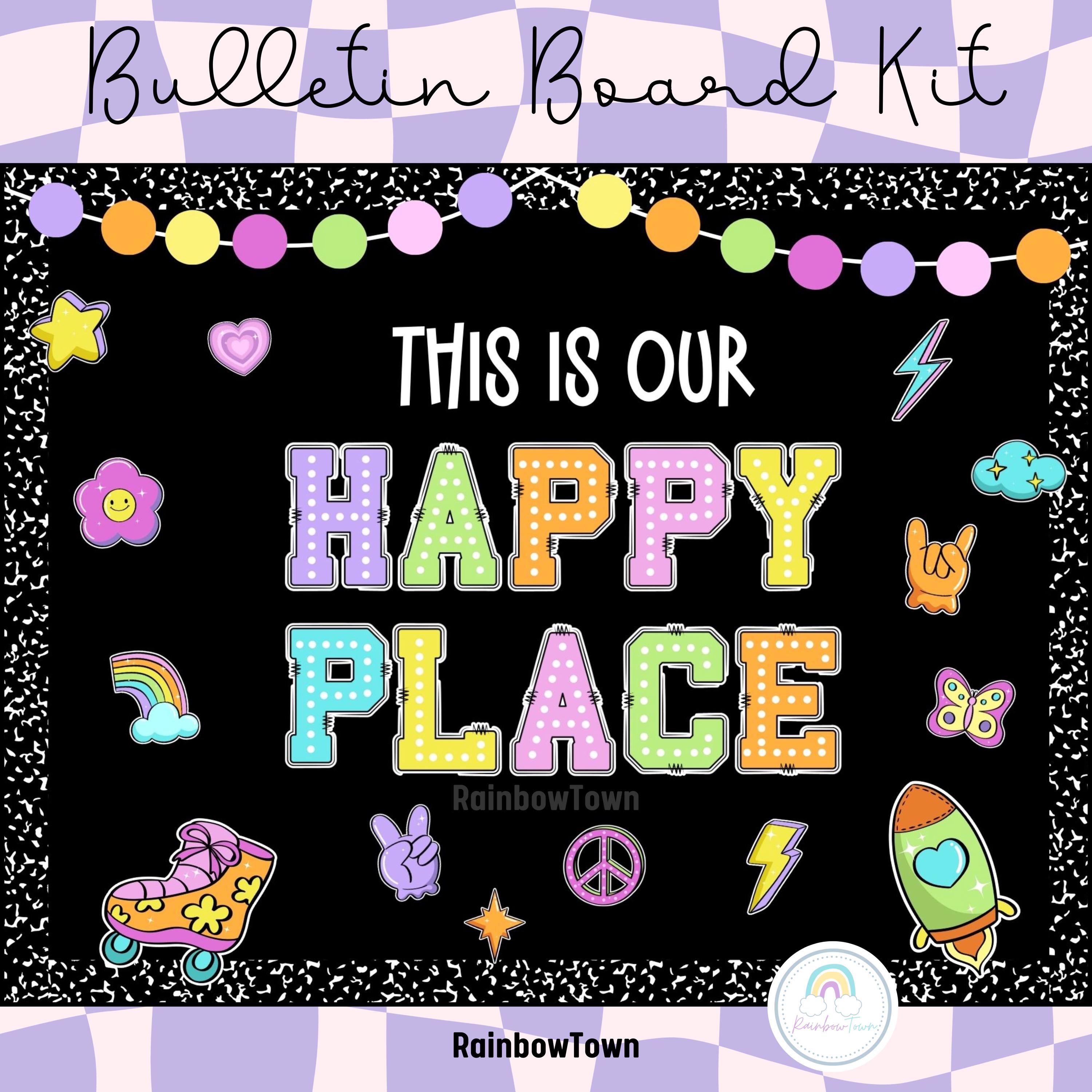 Welcome Back to School Bulletin Board Decor: Pastel Classroom Display ...