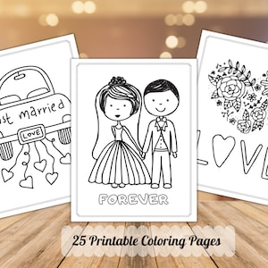 Kids Wedding Coloring Pages Printable Coloring Sheet Instant Download