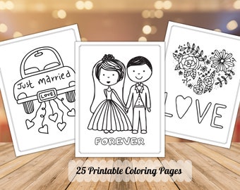 Kids Wedding Coloring Pages Printable Coloring Sheet Instant Download