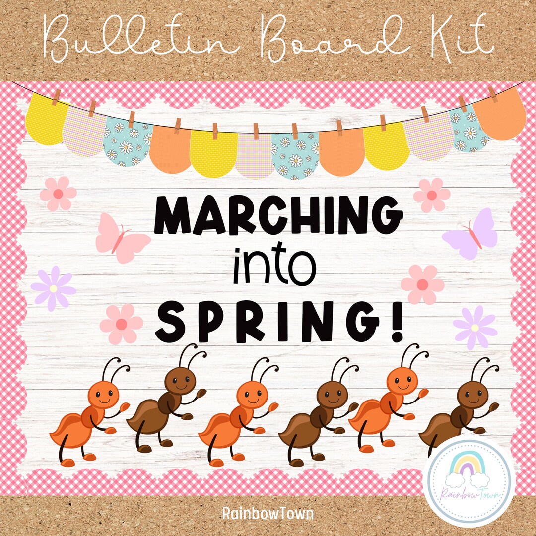 Spring Bulletin Board Kit Ant Classroom Decor Printable - Etsy