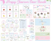 Grandmillennial Preppy Classroom Decor Bundle Printable & Editable