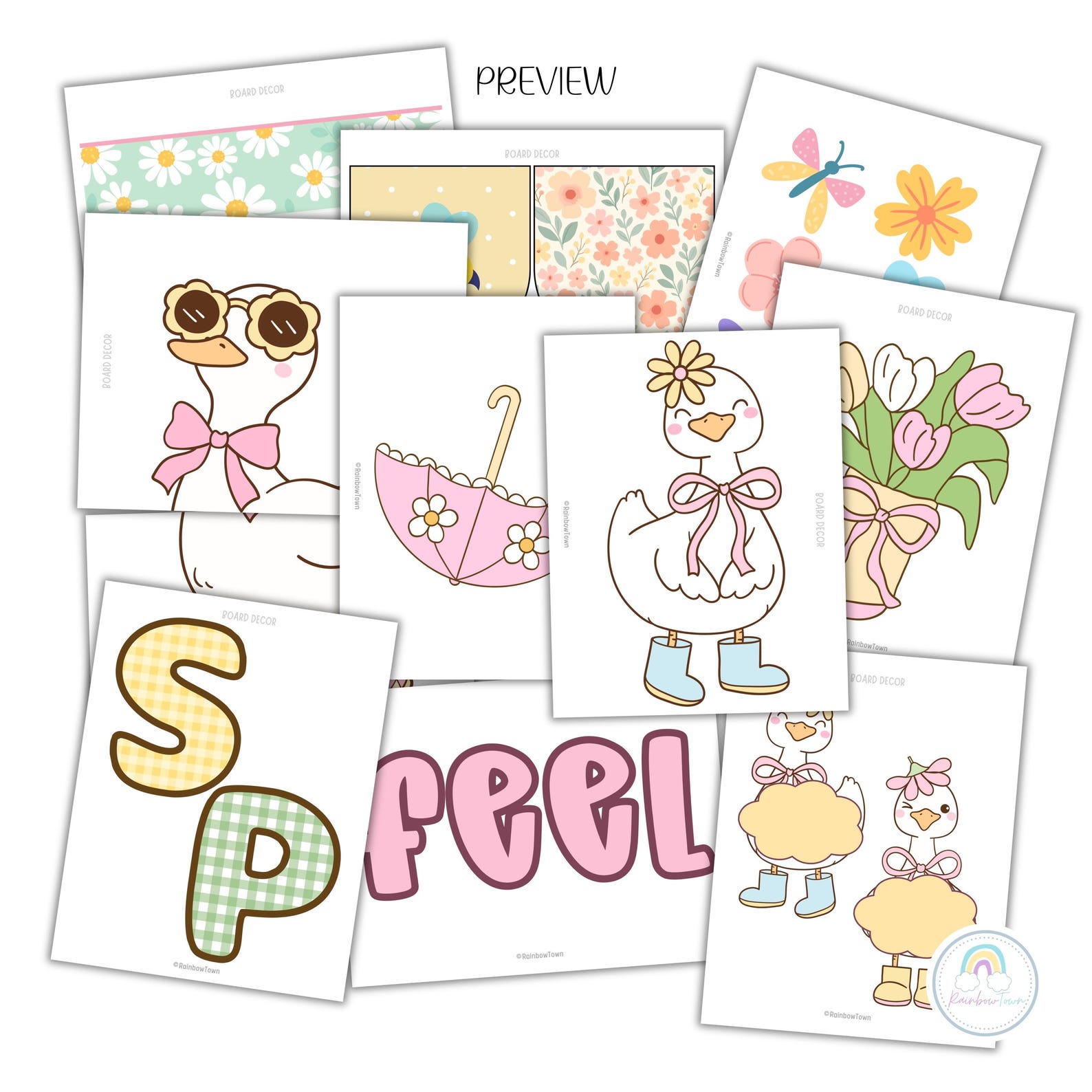 Spring Bulletin Board Kit Silly Goose Classroom Decor Printable ...