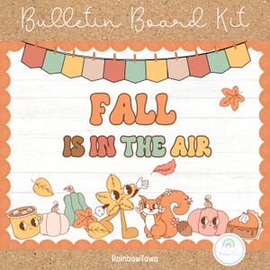 Fall Bulletin Board Groovy Autumn Classroom Decorations Printable