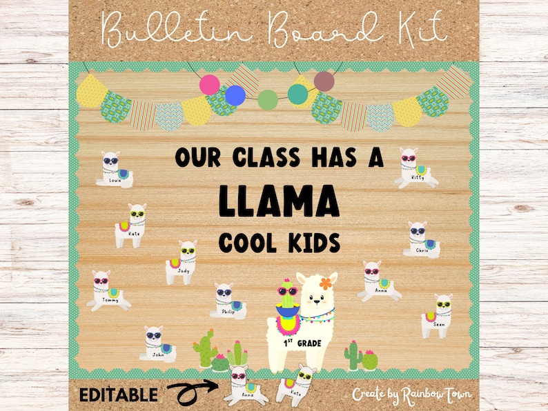 Llama Back to School Bulletin Board Printable - Etsy