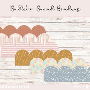 Modern BOHO Bulletin Board Borders Kit Classroom Decor Printable