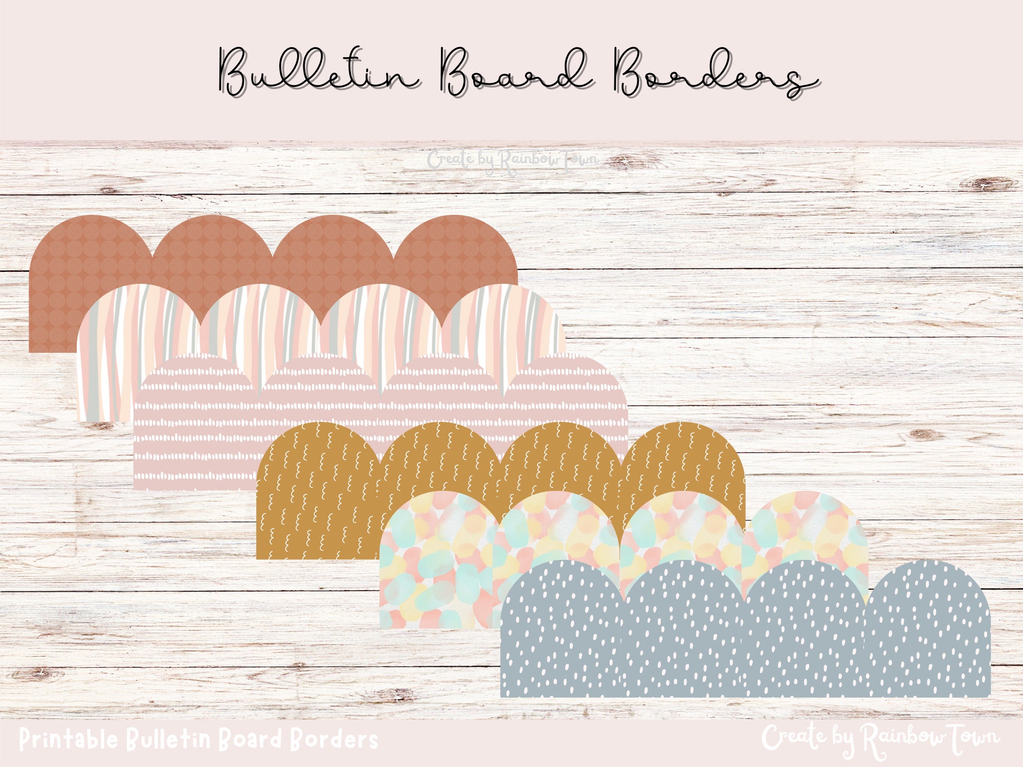 Modern BOHO Bulletin Board Borders Kit Classroom Decor Etsy Canada