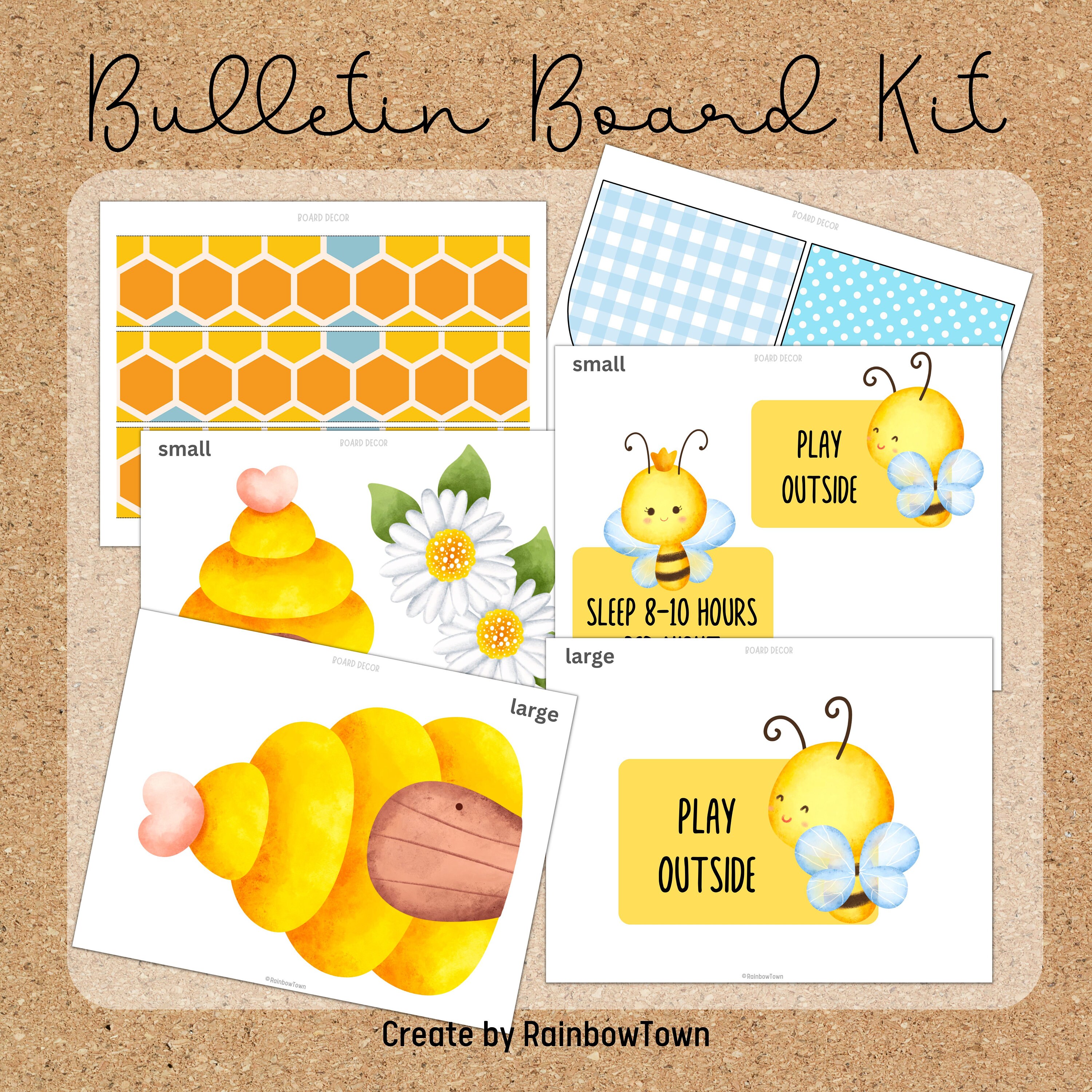 Bee Healthy Habits Bulletin Board Kit: Spring Classroom Decor Printable ...