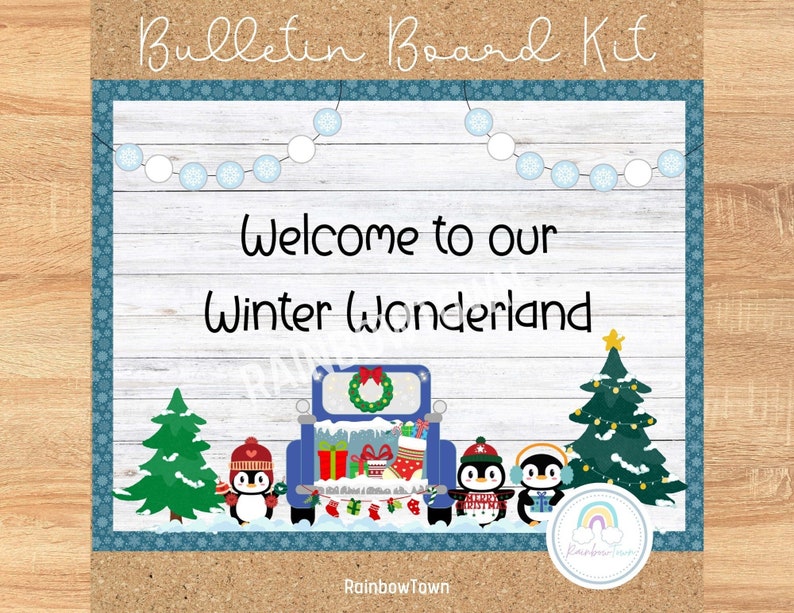 Winter Bulletin Board Kit Penguin Classroom Decorations Printable - Etsy
