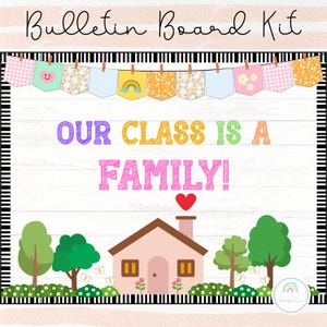 Back to School Bulletin Board Unsere Klasse ist eine Familie Klassenzimmer Dekor Printable