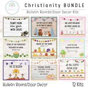 BUNDLE Christian Bible Verse Bulletin Board Kit