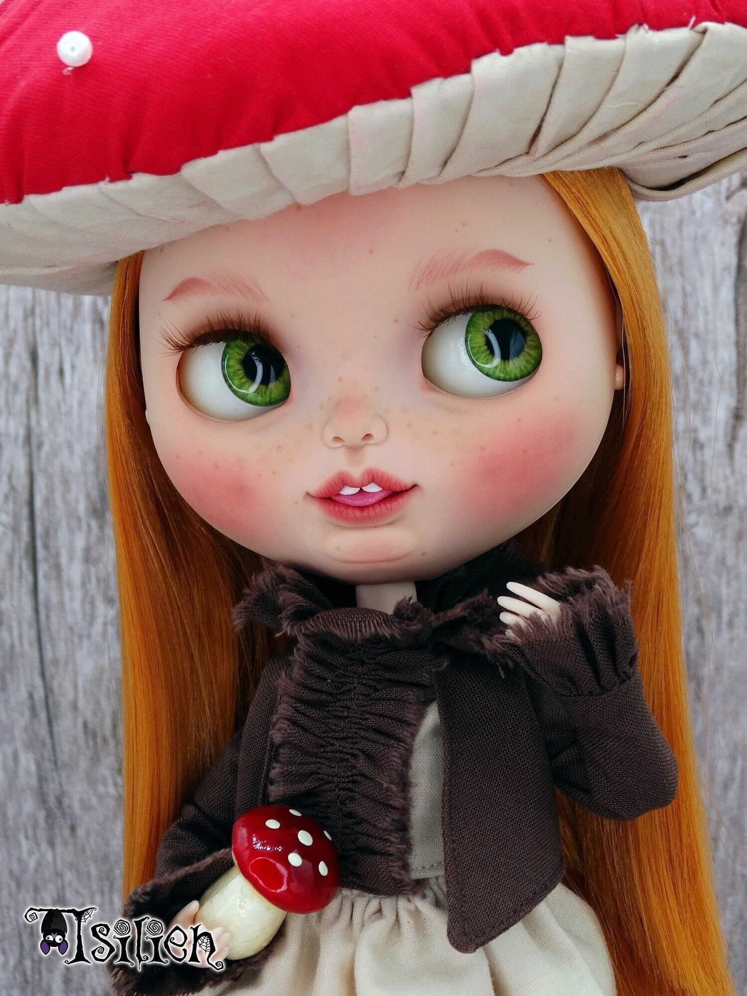 Doll Eyelashes, Carrot Red Lashes, Ginger, Redhead, 1 Inch, Blythe