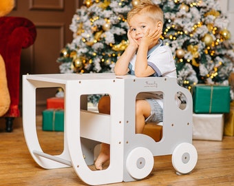 Kitchen  step stool for toddler/table and stool all in one